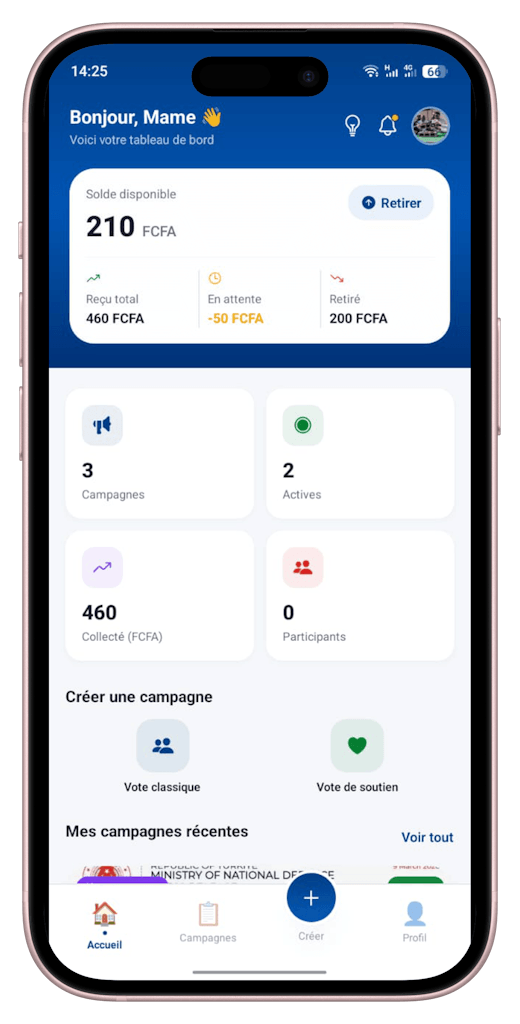 VotePlus App - Écran 2