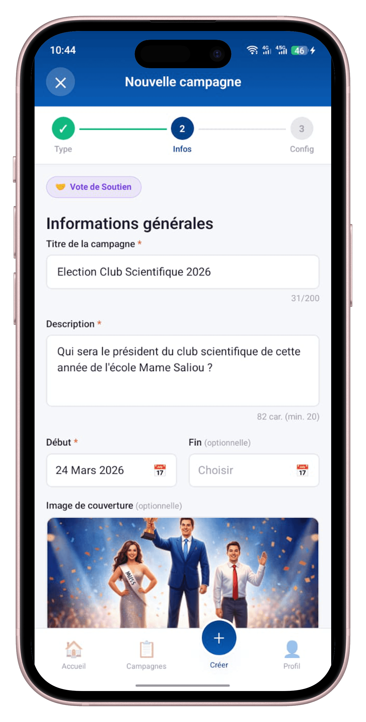 VotePlus App - Écran 5
