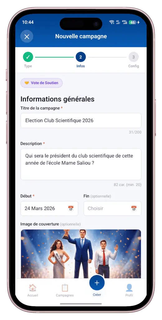 VotePlus App - Écran 5