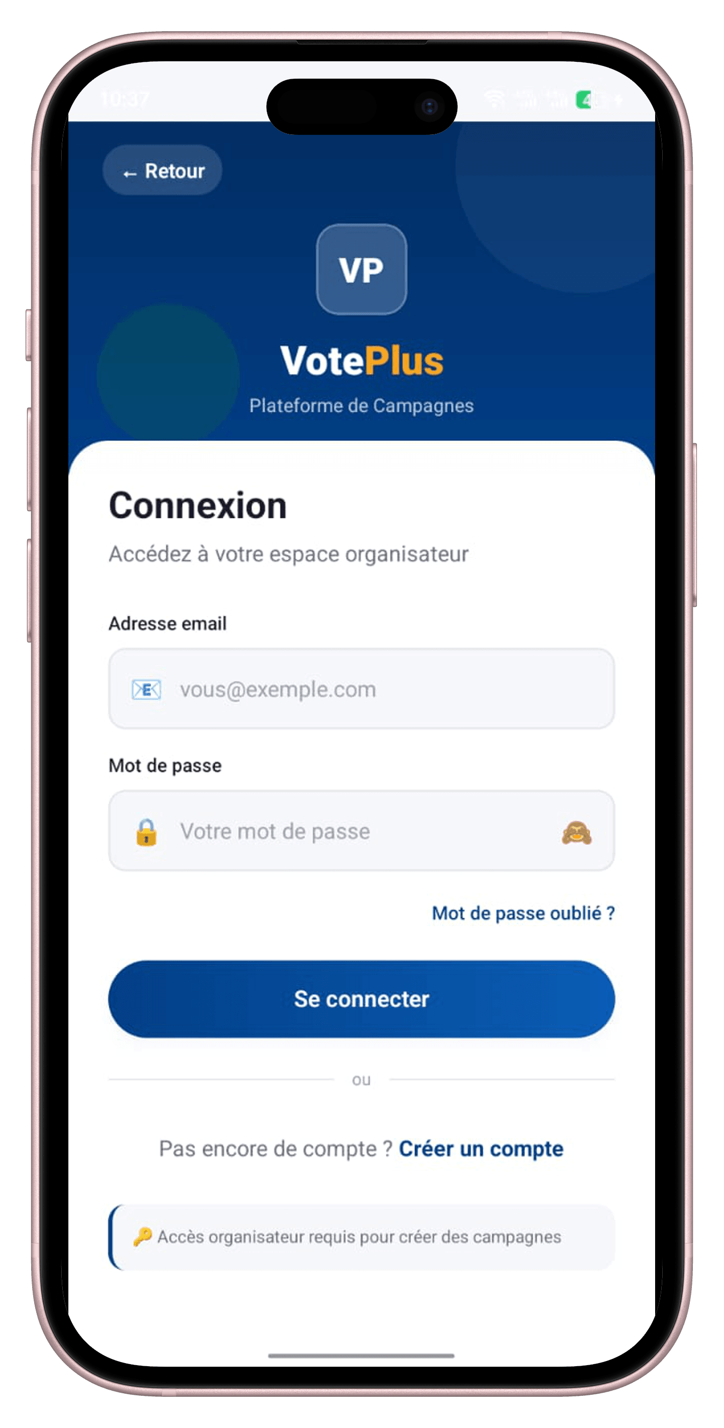 VotePlus App - Écran 8